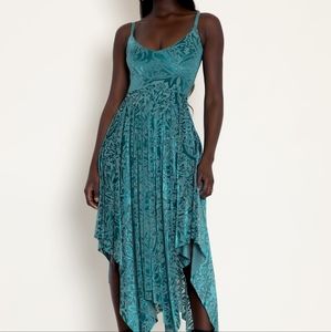 Black milk burned velvet brer rabbit teal handkerchief dress